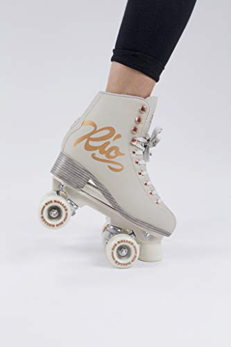 Rio Roller Quad Skates Patines Patinaje Infantil, Juventud Unisex, Rosa (Rose Cream), 35.5