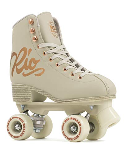 Rio Roller Quad Skates Patines Patinaje Infantil, Juventud Unisex, Rosa (Rose Cream), 35.5