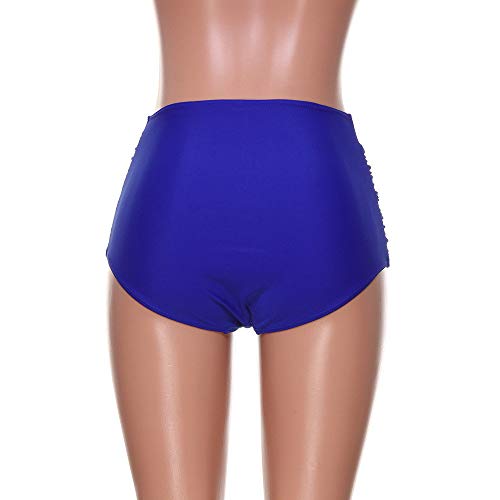 riou Brasileno Bikini Tangas Mujer Playa Traje de baño de triángulo Plisado sólido Bikinis Bottoms Interior Braguitas Bañador Traje de Baño Bragas