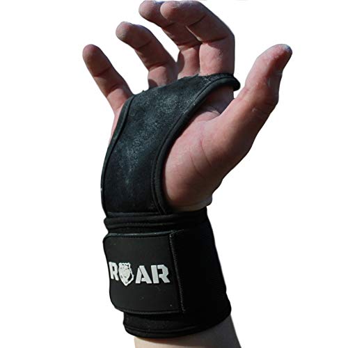 Roar® Calleras para Crossfit Hombre, Calleras Crossfit Mujer, Guantillas Gimnasio, Calleras Gimnasia artistica, Crossfit Hand Grips, Callera Calistenia,Cuero Sintético, Grip Gloves, Cayeras (M)