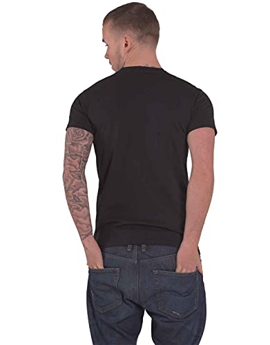 Rock Off - Camiseta de manga corta con cuello redondo para hombre, Negro, X-Large