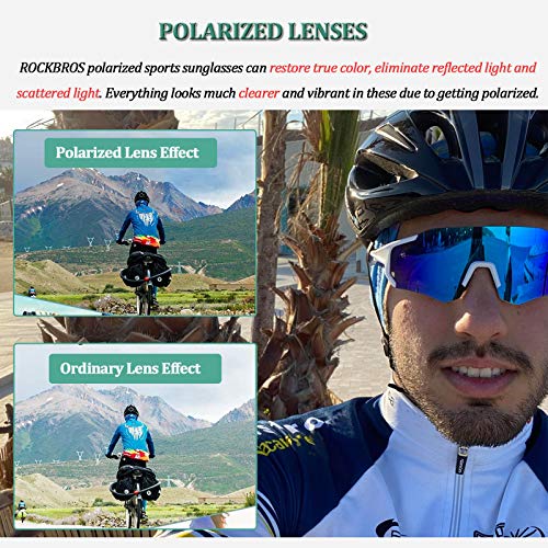 ROCKBROS Gafas de Sol Fotocromáticas/Polarizadas de Ciclismo Bicicleta Montaña Carretera MTB Protección UV400 Unisex Running Pesca Conducción