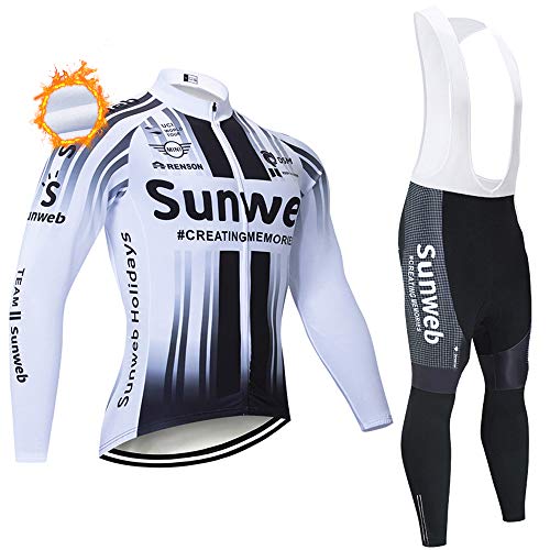 Ropa de Ciclismo MTB Invierno Manga Larga,Ropa Ciclismo Hombre Invierno de Deporte Al Aire Libre