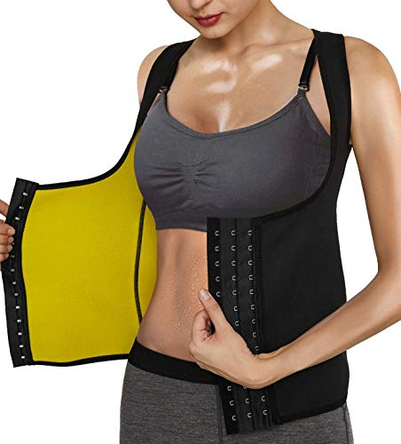 Roseate Faja Reductora Mujer Camisetas Sauna Chaleco Neopreno de Sudoración para Deporte Forma de Cuerpo y Sudor Caliente sin Cremallera/Cierre de Gancho XL