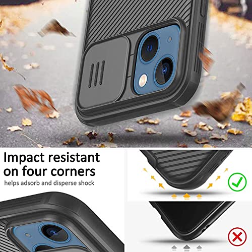 RosyHeart Funda Compatible con Xiaomi Mi 10T Pro 5G/ Mi 10T 5G, Protección de Cámara Carcasa Compatible con Mi 10T Pro 5G, Cubierta Deslizante Cámara Delgado Ligera Rígida PC Anti-Golpes Caso-Negro