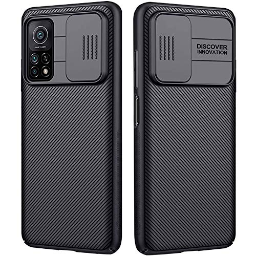 RosyHeart Funda Compatible con Xiaomi Mi 10T Pro 5G/ Mi 10T 5G, Protección de Cámara Carcasa Compatible con Mi 10T Pro 5G, Cubierta Deslizante Cámara Delgado Ligera Rígida PC Anti-Golpes Caso-Negro