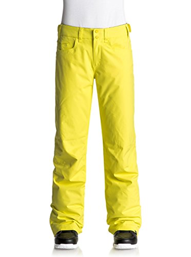 Roxy Backyard PT Pantalones para Nieve, Mujer, Amarillo (Yellow Cream Solid), L