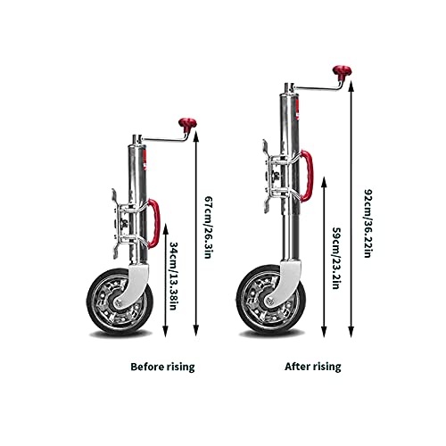 Rueda Jockey De Remolque Pesado, Carga De 700 Kg, Retráctil De 25 Cm, Tornillos De Montaje Incluidos, Gato De Remolque De Barco con Rueda Jockey De Remolque (Size : 10in lift/1550lbs)