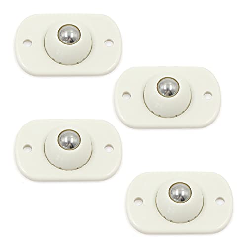 Ruedas de Bolas Para Muebles Ruedas Planas - Goma Ruedas Para Muebles, Pequeñas Ruedas Para Soporte Autoadhesivo, Polea Universal Tipo Pasta de Rotación de 360 Grados，Poco Ruido，12 Piezas.