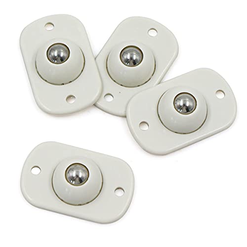 Ruedas de Bolas Para Muebles Ruedas Planas - Goma Ruedas Para Muebles, Pequeñas Ruedas Para Soporte Autoadhesivo, Polea Universal Tipo Pasta de Rotación de 360 Grados，Poco Ruido，12 Piezas.