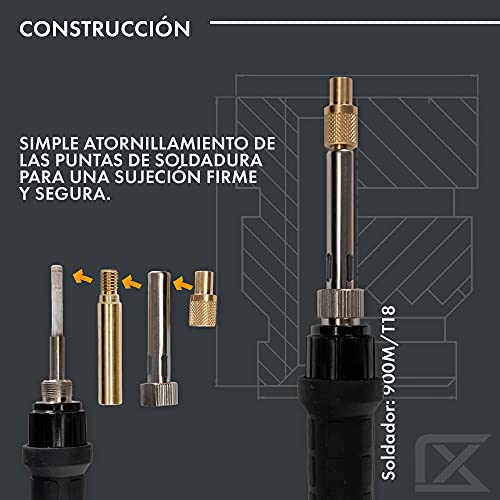 ruthex set de puntas para soldar/ayuda para fundir - puntas para insertos roscados M2 / M2.5 / M3 / M4 / M5 / M6 / M8