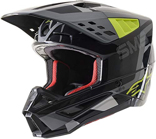 S-M5 ROVER HELMET ECE, ALPINESTARS (anthracite/yellow fluo/gray camo,size XL)