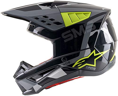 S-M5 ROVER HELMET ECE, ALPINESTARS (anthracite/yellow fluo/gray camo,size XL)