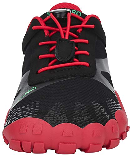 SAGUARO Barefoot Zapatillas de Trail Running Hombre Mujer Zapatillas Ligeros de Secado Rápido para Playa Beach Surf Mar Piscina Río Yoga Cycling Deportes Acuáticos,Rojo 42 EU