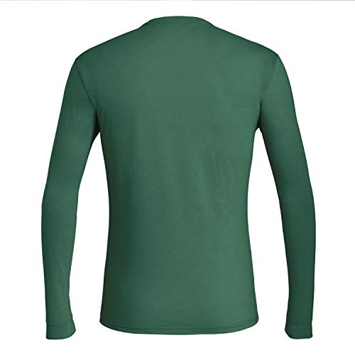 SALEWA Solid Logo Dry M L/S tee Camiseta, Hombre, Verde (Myrtle Melange), 48/ Medium