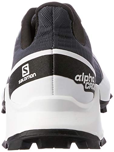 Salomon Alphacross, Zapatillas De Trail Running Para Mujer, Gris (India Ink/White/Black), 38 EU