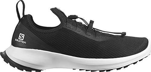 Salomon Sense Feel 2 Hombre Zapatos de trail running, Negro (Black/White/Black), 43 ⅓ EU