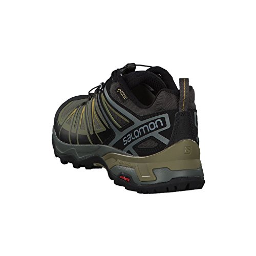 Salomon X Ultra 3 Gore-Tex (impermeable) Hombre Zapatos de trekking, Gris (Castor Gray/Beluga/Green Sulphur), 41 ⅓ EU