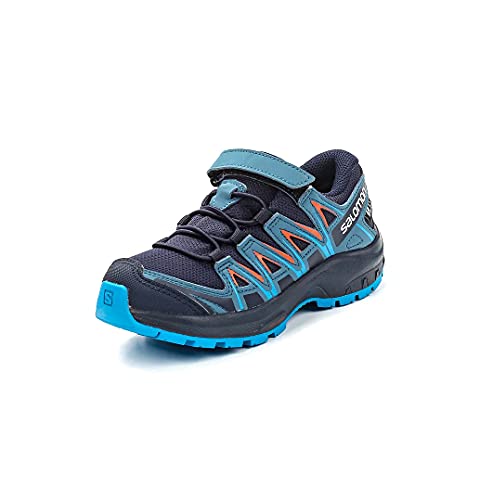 Salomon XA Pro 3D Climasalomon Waterproof (impermeable) Kids unisex-niños Zapatos de trail running, Azul (Navy Blazer/Mallard Blue/Hawaiian Surf), 28 EU