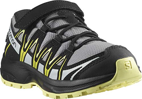 Salomon XA Pro 3D Climasalomon Waterproof (impermeable) Kids unisex-niños Zapatos de trail running, Gris (Monument/Black/Charlock), 26 EU