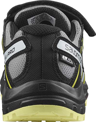 Salomon XA Pro 3D Climasalomon Waterproof (impermeable) Kids unisex-niños Zapatos de trail running, Gris (Monument/Black/Charlock), 26 EU