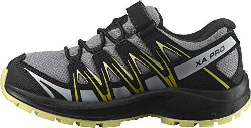 Salomon XA Pro 3D Climasalomon Waterproof (impermeable) Kids unisex-niños Zapatos de trail running, Gris (Monument/Black/Charlock), 26 EU