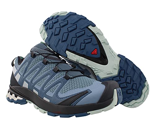 Salomon XA Pro 3D V8 Mujer Zapatos de trail running, Azul (Ashley Blue/Ebony/Opal Blue), 44 EU