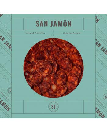 San Jamón - Cesta Regalo Gourmet Ibérica, Béjar. Chorizo, Lomo y Salchichón Ibéricos, Crackers, Bombones, Shortbreads, Cacahuetes, Mermelada y Té