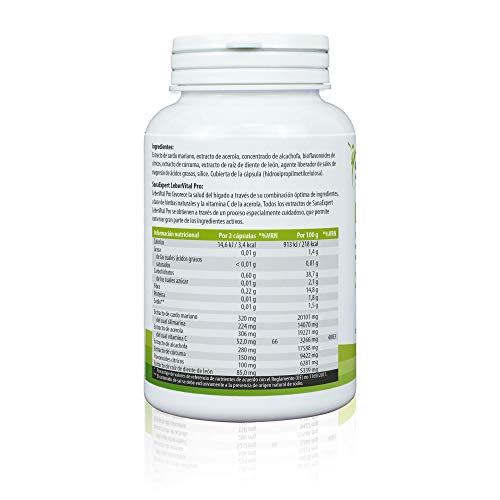 SanaExpert LeberVital Pro | LA PURIFICACIÓN PARA LOS RIÑONES | con extracto de cardo mariano, alcachofa, cúrcuma, raíz de diente de león (120 cápsulas).