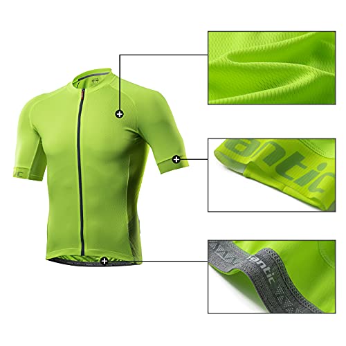 Santic Maillot Ciclista Hombre Top Ciclismo Bicicleta Bici Transpirable Secado Rápido Jersey Ciclista Yorkson Verde EU XXL