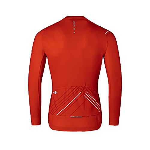 Santic Maillots Ciclismo Hombre Camisetas Ciclismo Manga Larga Rojo EU L