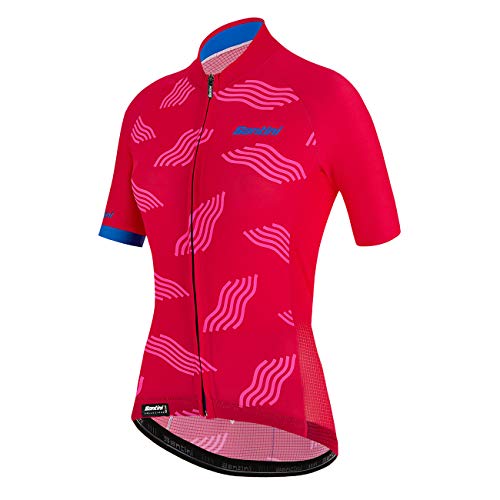 Santini Tono Dune - Jersey Corto para Mujer, Talla S, Color Rosa