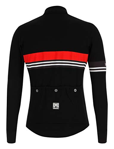 Santini Trek-segafredo 2019 - Camiseta de Lana para Hombre, Hombre, RE21507519TSICON, Negro, XX-Large