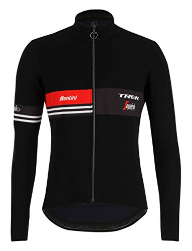 Santini Trek-segafredo 2019 - Camiseta de Lana para Hombre, Hombre, RE21507519TSICON, Negro, XX-Large