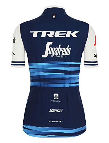 Santini Trek-segafredo 2019 - Camiseta de Manga Corta para Mujer, Mujer, RE942L75C19TW, Azul Claro, XX-Large