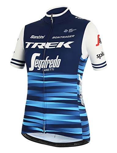 Santini Trek-segafredo 2019 - Camiseta de Manga Corta para Mujer, Mujer, RE942L75C19TW, Azul Claro, XX-Large