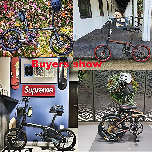 SAVADECK Z1 Bicicleta Plegable de Carbono,20 Pulgadas Bicicleta Plegable con Sistema de Cambio Shimano Sora de 9 velocidades y Freno de Disco Doble Bicicleta de Ciudad portátil pequeña(Rojo Negro)
