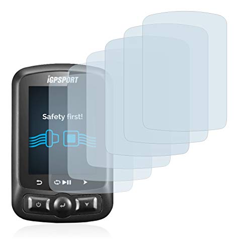 savvies Protector Pantalla Compatible con igpsport iGS618 (6 Unidades) Película Ultra Transparente