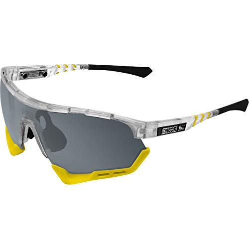 Scicon Gafas AEROTECH XL SCNXT AMARIL, Adultos Unisex, Plata/Blanco/Amarillo (Multicolor), Talla Única