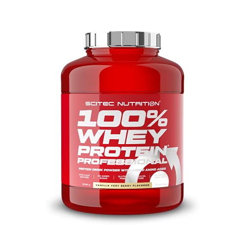 Scitec Nutrition 100% Whey Protein Professional Proteína Vainilla y Frutas de Bosque 2350 g