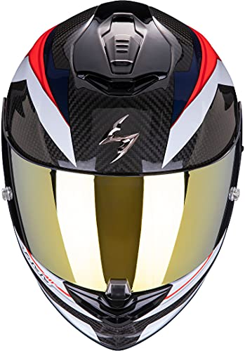 Scorpion CASCO MOTO EXO-1400 CARBON AIR,UNISEXO,ROJO & AZUL,S