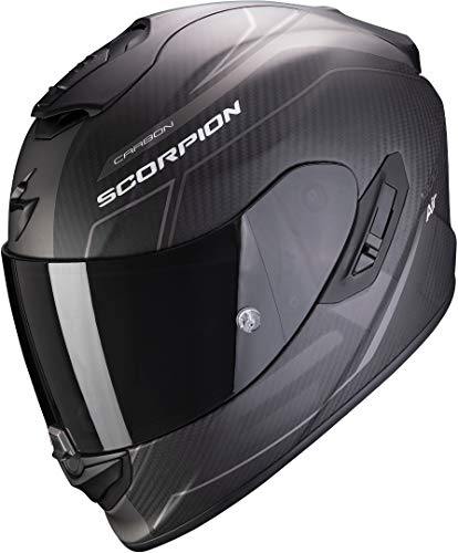 Scorpion NC Casco per Moto, Hombre, Negro/Gris, S