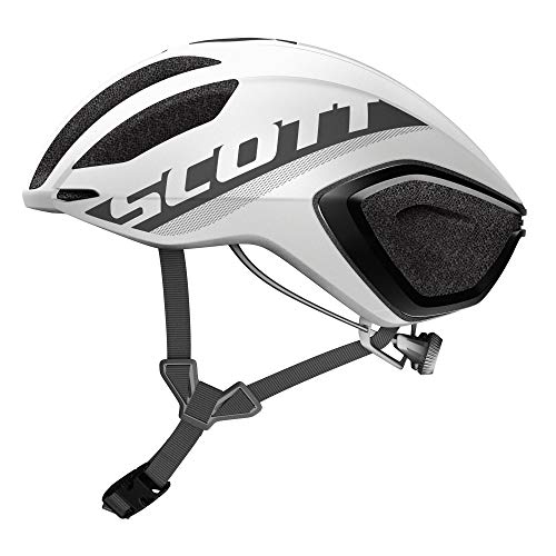 Scott Cadence Plus - Casco de bicicleta para triatlón, color blanco y negro