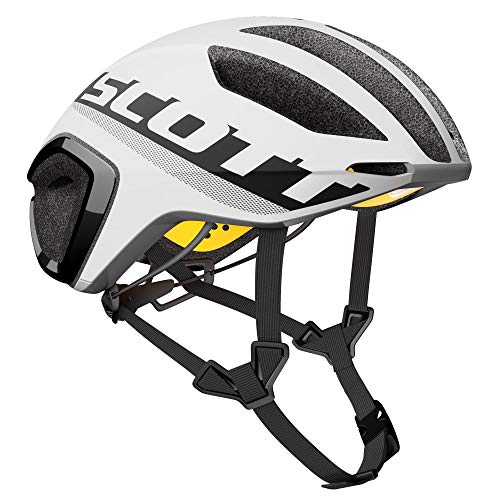 Scott Cadence Plus - Casco de bicicleta para triatlón, color blanco y negro