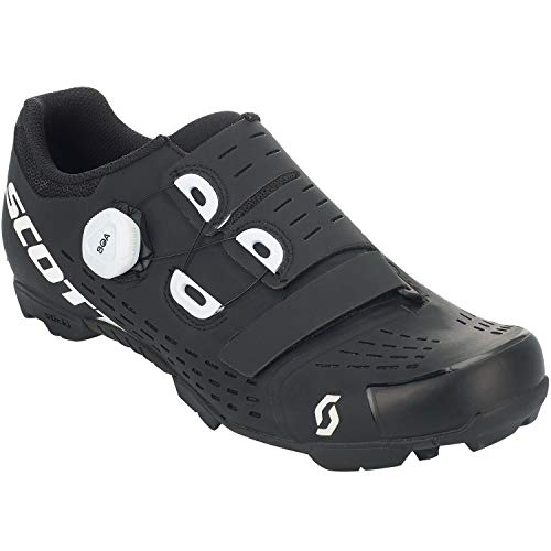 SCOTT MTB Premium Zapatillas de Ciclismo, Hombre, Negro Mate y Blanco Brillante, 48