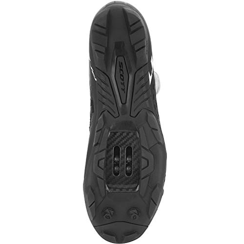 SCOTT MTB Premium Zapatillas de Ciclismo, Hombre, Negro Mate y Blanco Brillante, 48