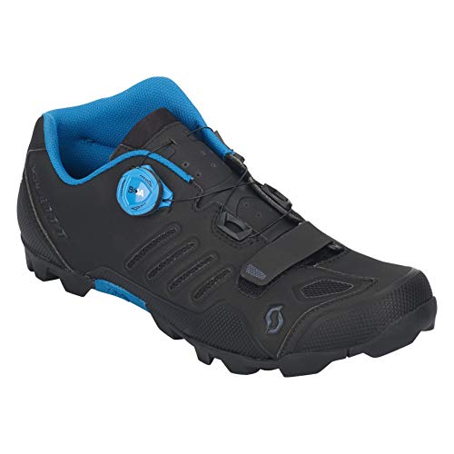 SCOTT Zapatilla MTB SHR-ALP RS Ciclismo, Hombre, Matt Black/Atlantic Blue, 42