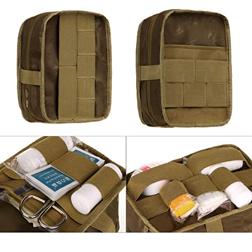 Selighting MOLLE Médico Bolsa de Primeros Auxilios Mochila Militar Multifunción Bolsa Táctica Compacta Botiquín Médico con Parche al Aire Libre para Caza,Campimng (camuflage-1)