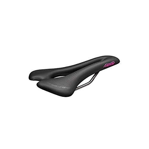 Selle San Marco Aspide Supercomfort Racing Sillín, Unisex, Negro/Rosa, Wide (L3)