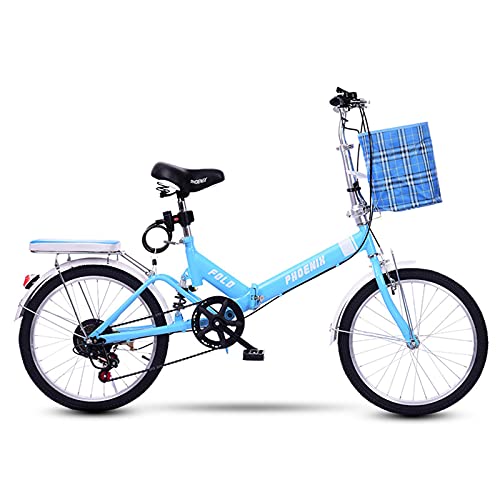 SFSGH Bicicleta Plegable Mini Bicicleta Plegable de Ciudad Ligera, Bicicleta de suspensión compacta de 20 Pulgadas para Adultos, Hombres y Mujeres, Adolescentes, Estudiantes, oficinistas